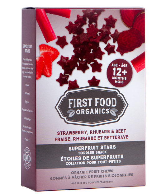 Organic Superfruit Stars Toddler Snack - Strawberry Rhubarb & Beet 90g