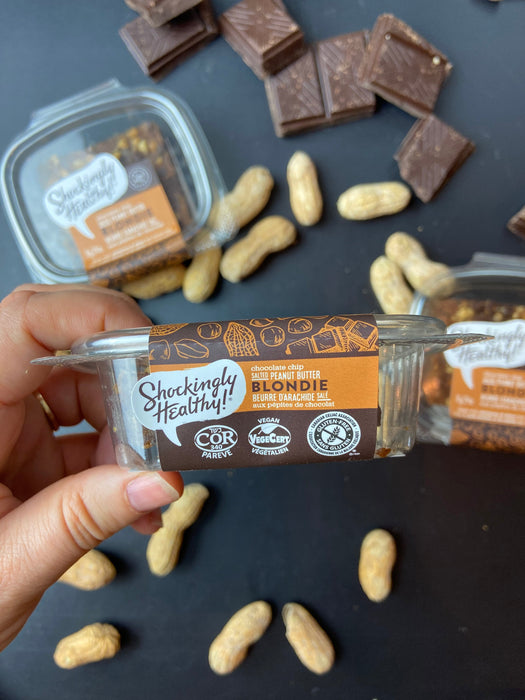 Shockingly Healthy! Gluten Free Salted Peanut Butter Chocolate Chip Blondie 4-pack (280g)