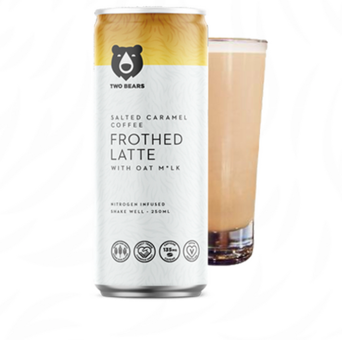 Two Bears Frothed Salted Caramel Oat Milk Latte - 207ml 6 pack