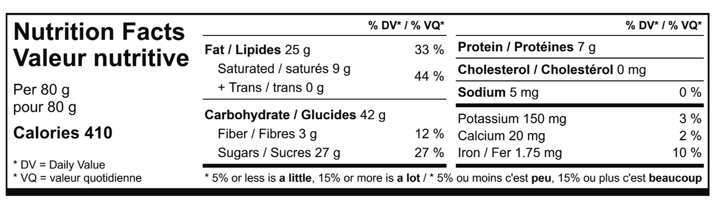Gluten Free Peanut Butter Nanaimo Bar - 80g x 6 **GTA ONLY**