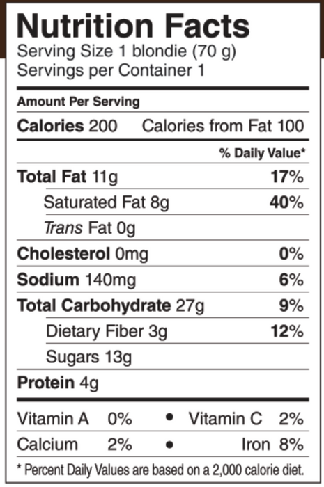 Shockingly Healthy! Gluten Free Coconut Chocolate Chip Blondie 4-pack (280g)