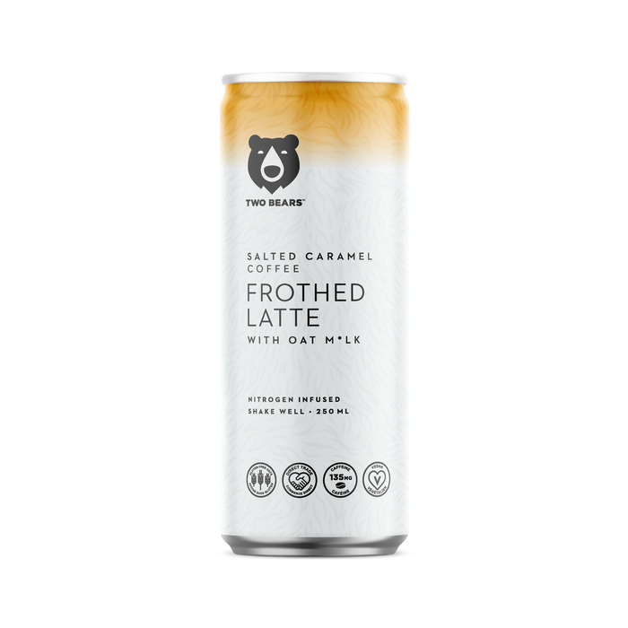 Two Bears Frothed Salted Caramel Oat Milk Latte - 207ml 6 pack