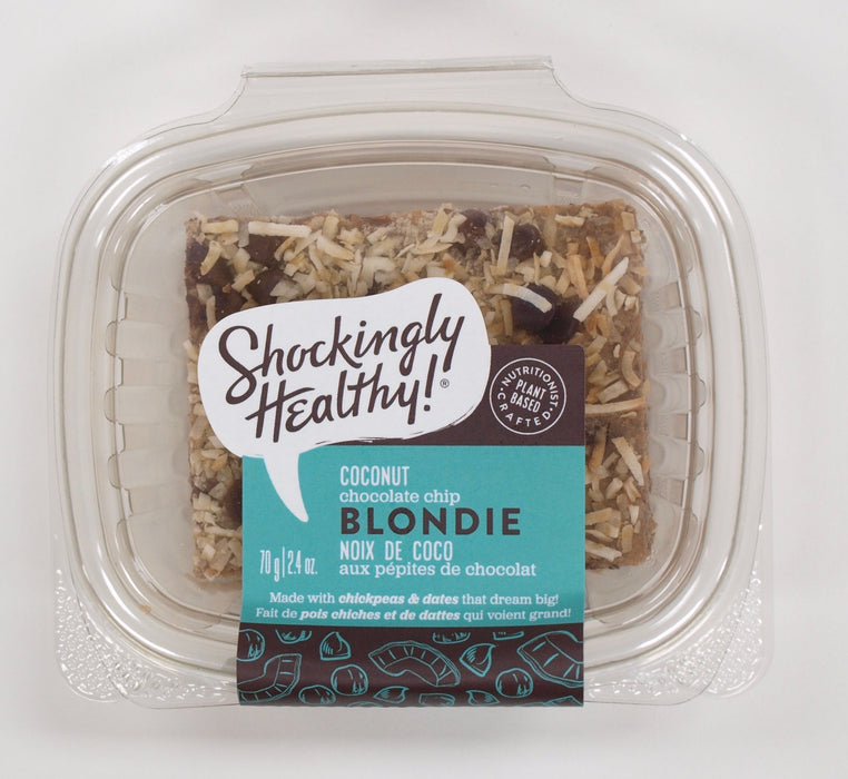 Shockingly Healthy! Gluten Free Coconut Chocolate Chip Blondie(70g)