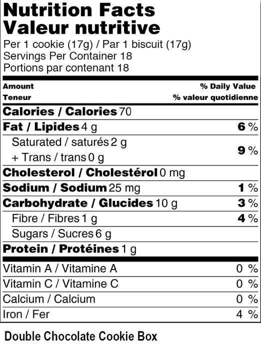 Double Chocolate Cookie Box - 300g